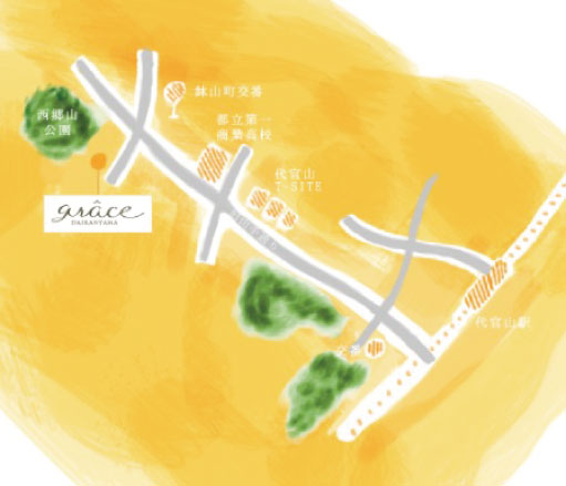 grace DAIKANAYAMAの地図の画像